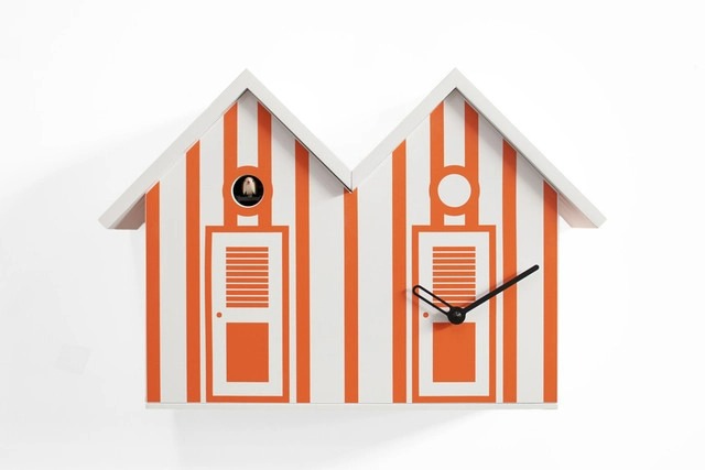 modern cuckoo clock orange houses
