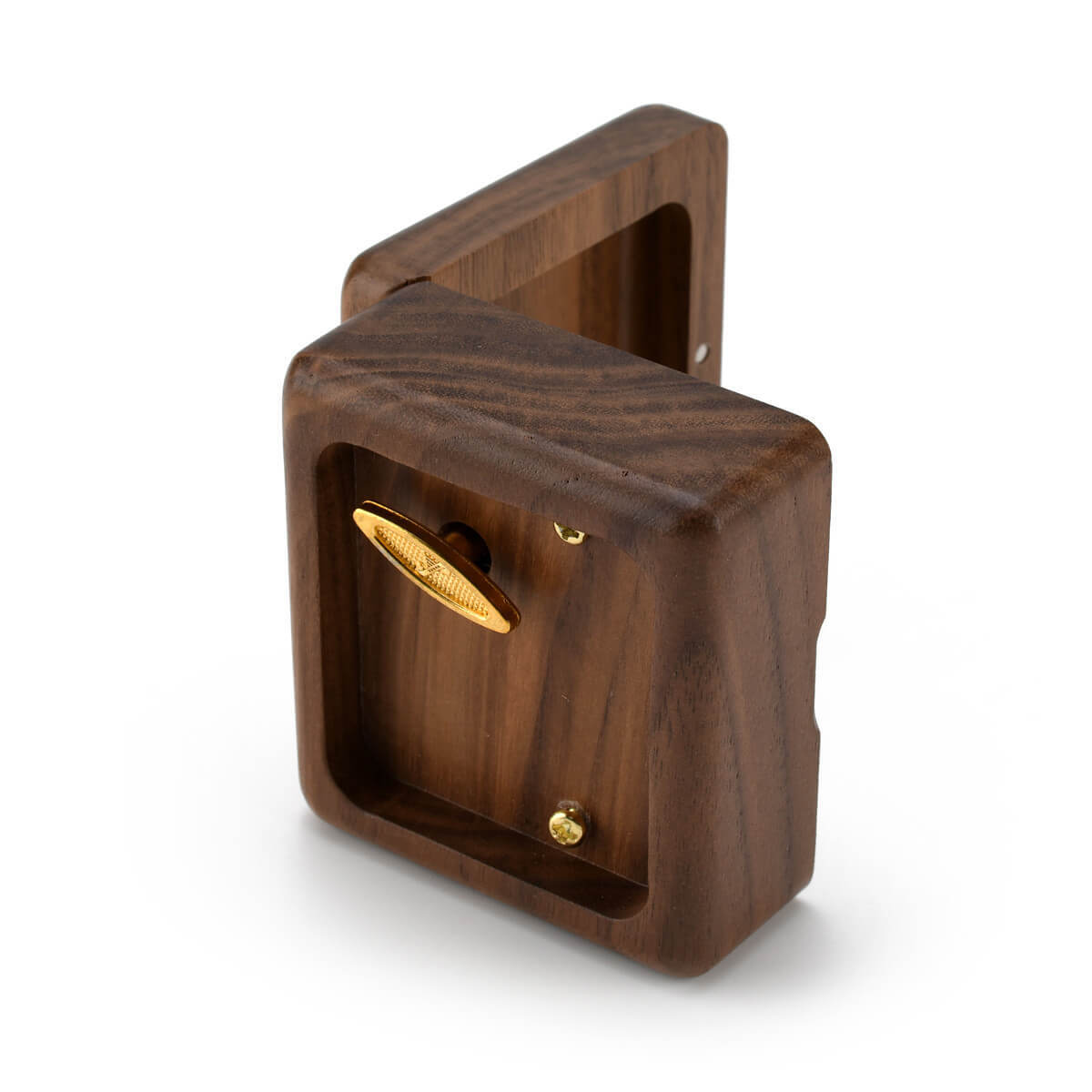 solid walnut music box