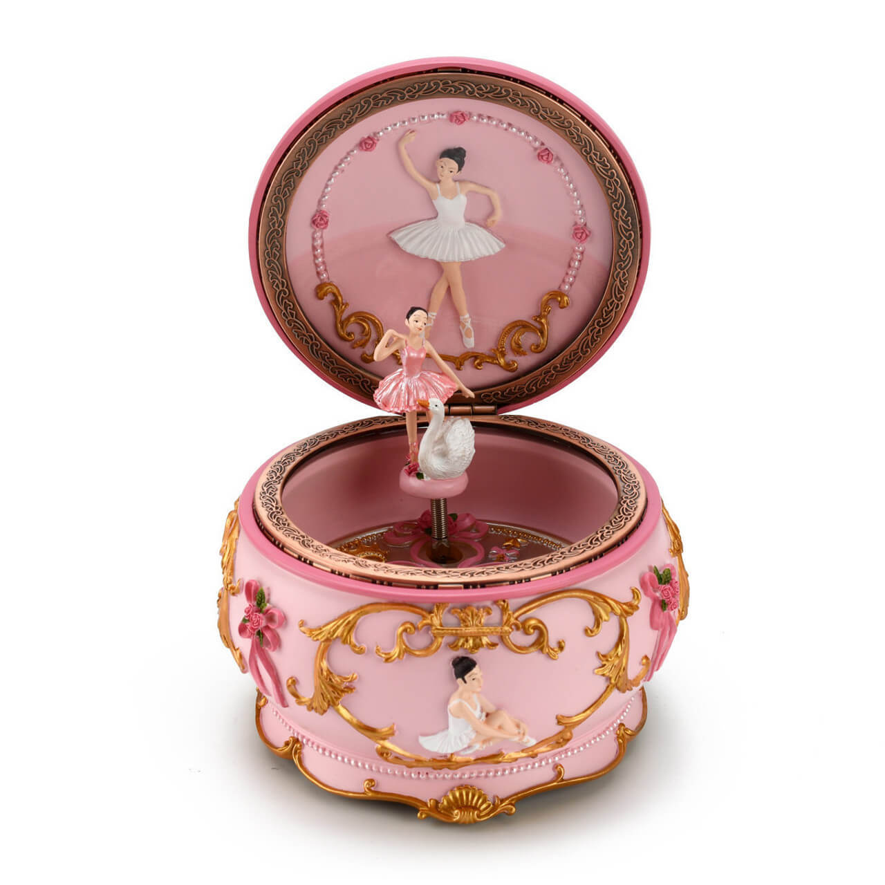 young graceful ballerina music box